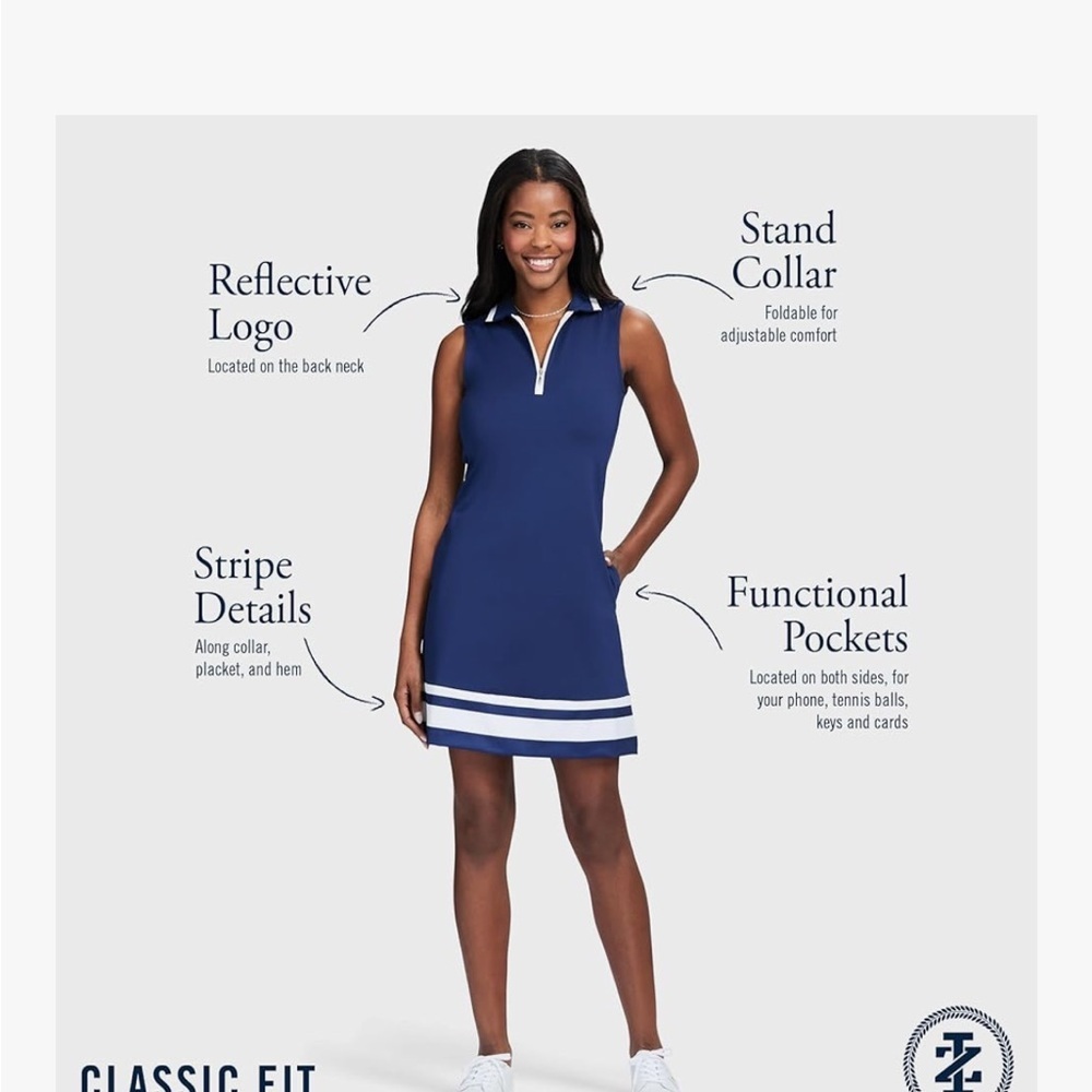 IZOD Women's Tennis Dress Athletic Performance Stretch new 🆕 - Picture 5 of 11